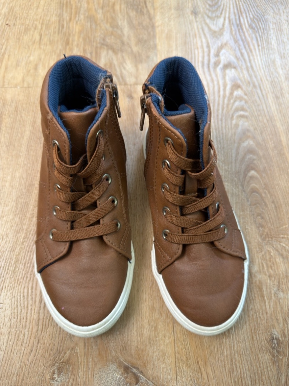 Brown High-Top Casual Sneakers